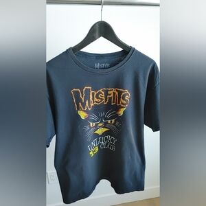 Misfits Unlucky 13 Graphic T-Shirt Black Y2K Vintage Style Large